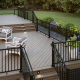 Deckorators Rapid Rail 2.5-in x 2.5-in x 4-1/2-ft Matte Black Aluminum Deck Bottom Stair Post