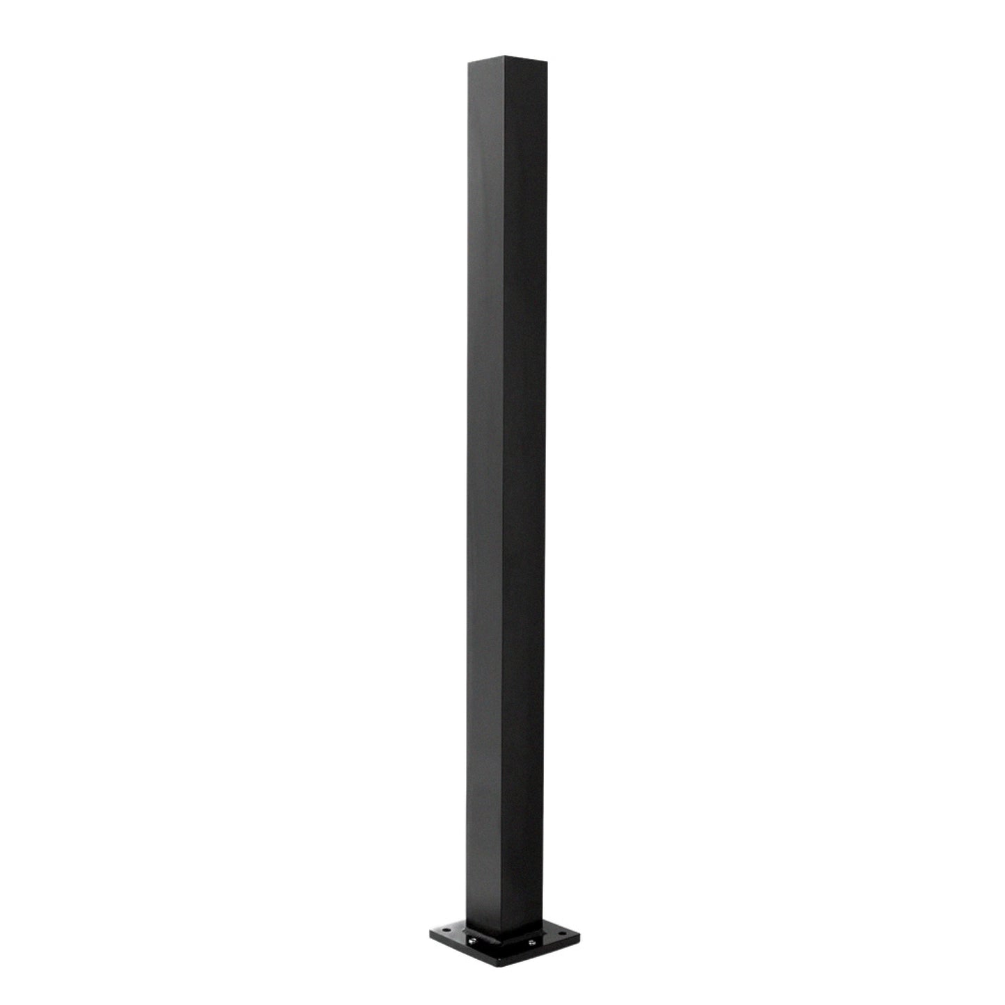 Deckorators Rapid Rail 2.5-in x 2.5-in x 4-1/2-ft Matte Black Aluminum Deck Bottom Stair Post