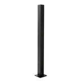 Deckorators Rapid Rail 2.5-in x 2.5-in x 4-1/2-ft Matte Black Aluminum Deck Bottom Stair Post