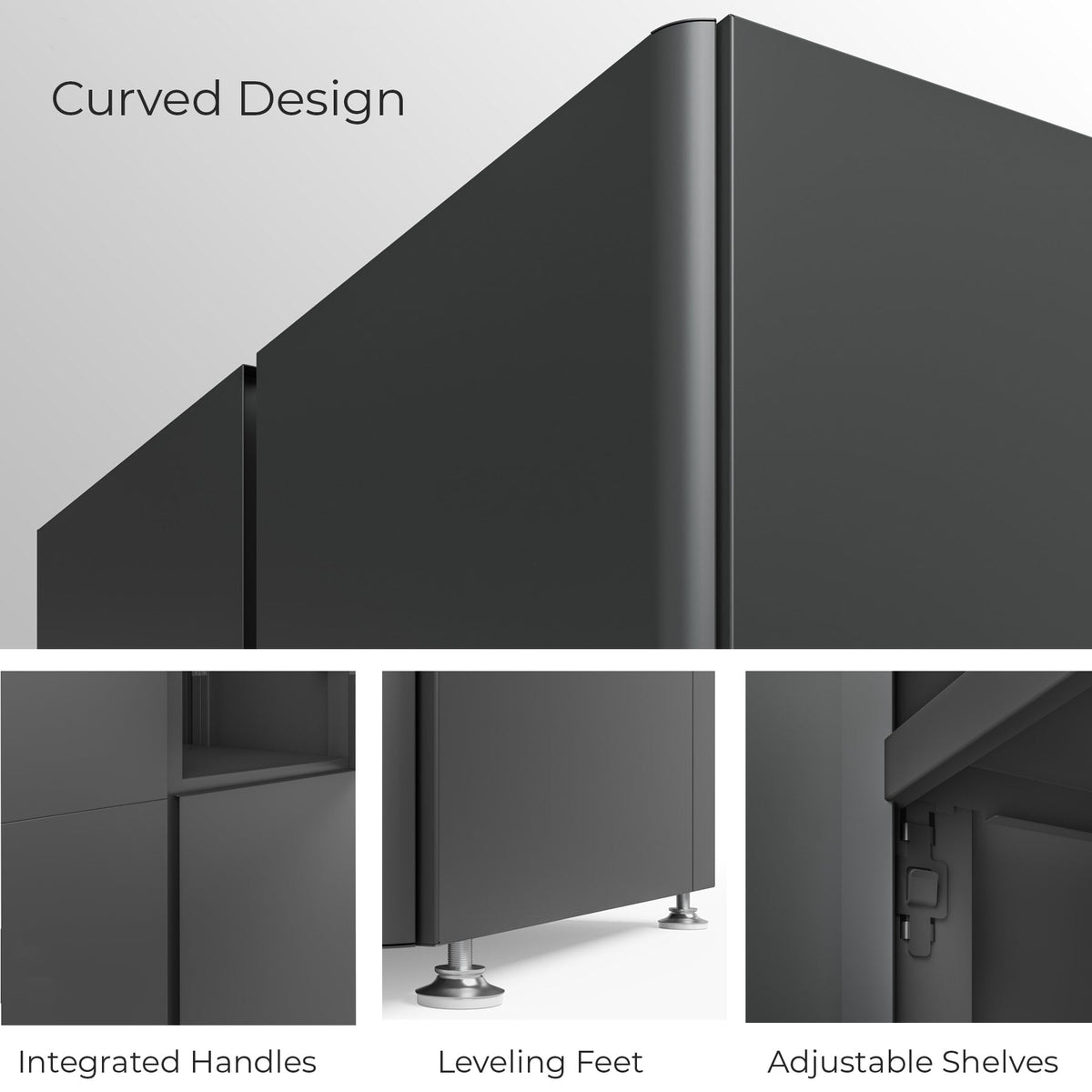 Everest 36-in W x 74-in H Steel Graphite Gray Freestanding Utility Storage Cabinet