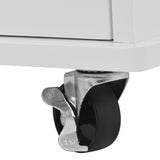 Xspracer White Mdf Base with Wood Top Rolling Kitchen Island (29-in x 40-in x 34-in)