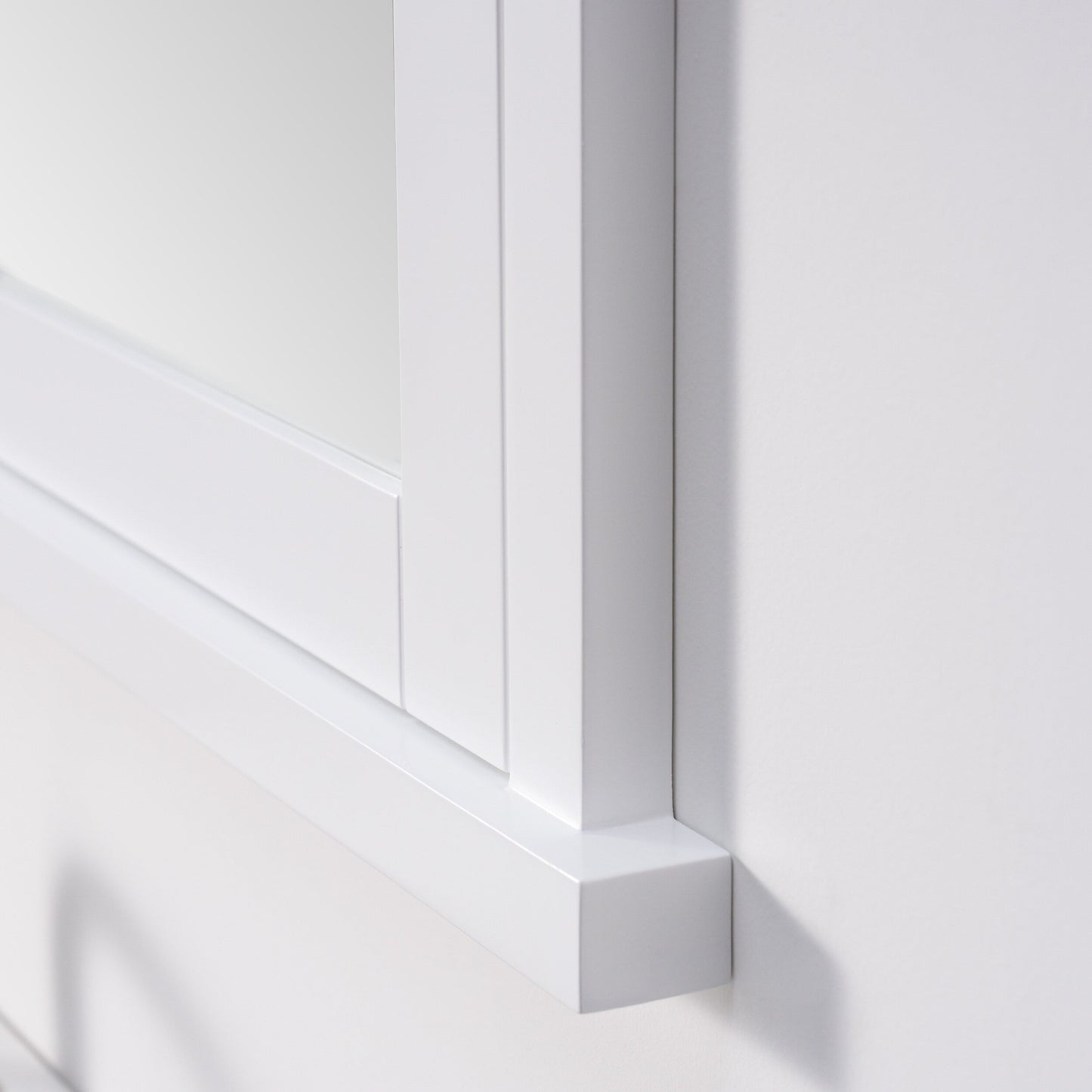 Forclover Solid Wood 40-in x 32-in Recessed Mount White Mirrored Soft Close Medicine Cabinet