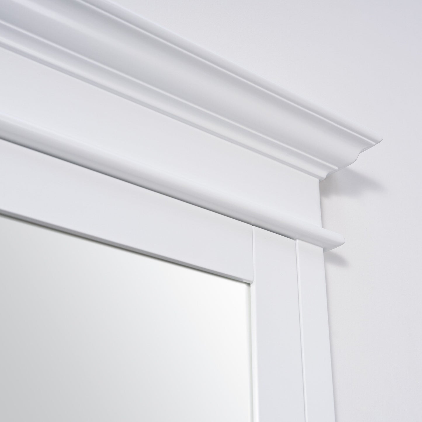 Forclover Solid Wood 40-in x 32-in Recessed Mount White Mirrored Soft Close Medicine Cabinet