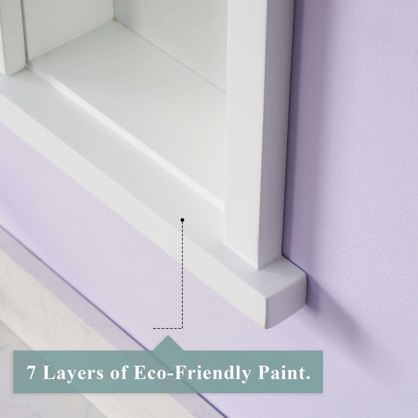 Forclover Solid Wood 48-in x 32-in Recessed Mount White Mirrored Soft Close Medicine Cabinet