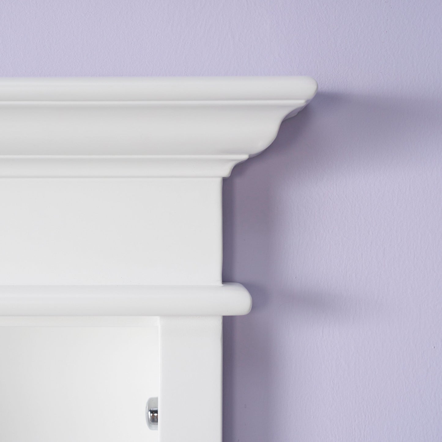 Forclover Solid Wood 48-in x 32-in Recessed Mount White Mirrored Soft Close Medicine Cabinet