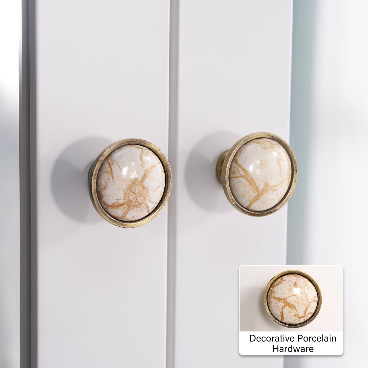 Forclover Solid Wood 36-in x 30-in Surface/Recessed Mount White Mirrored Soft Close Medicine Cabinet