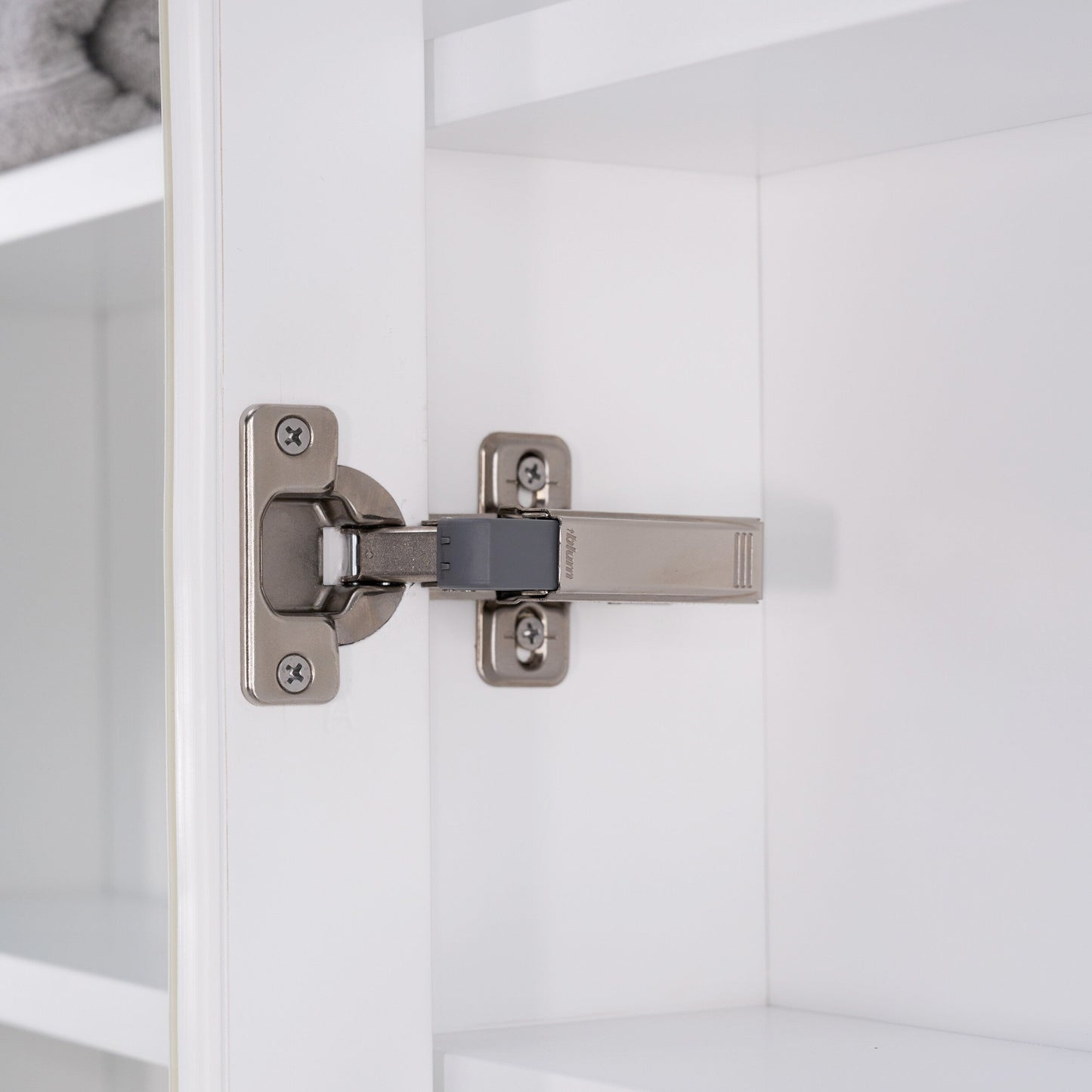 Forclover Solid Wood 36-in x 30-in Surface/Recessed Mount White Mirrored Soft Close Medicine Cabinet