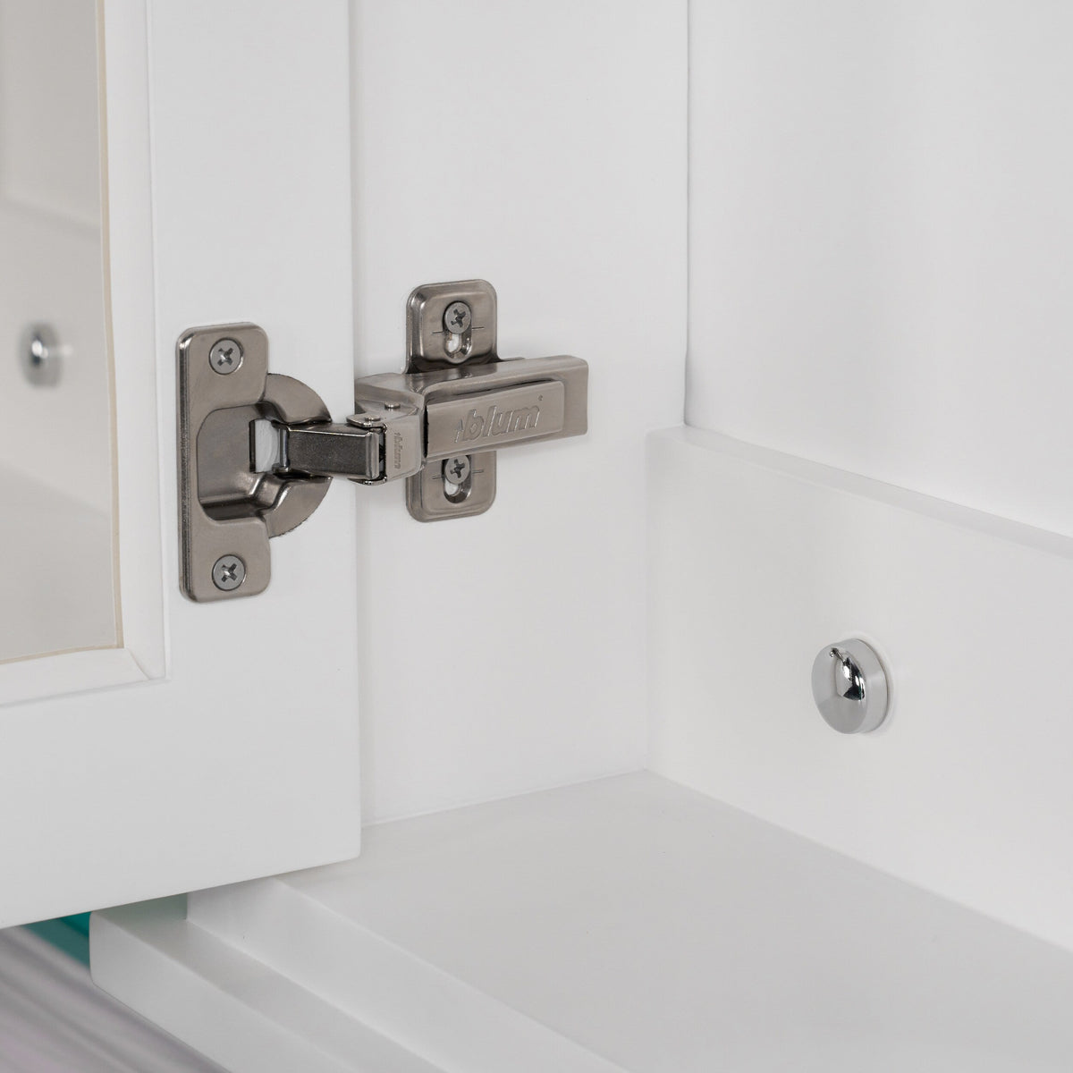 Forclover Solid Wood 36-in x 30-in Lighted Surface Mount White Mirrored Soft Close Medicine Cabinet