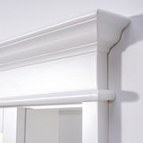 WELLFOR GRACE Solid Wood 40-in x 32-in Recessed Mount White Mirrored Soft Close Medicine Cabinet