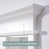 WELLFOR GRACE Solid Wood 40-in x 32-in Recessed Mount White Mirrored Soft Close Medicine Cabinet