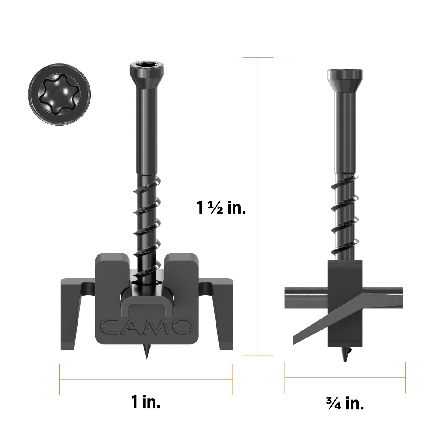 CAMO Wedge clip and ClipDrive Decking Tool Bundle 1.75-in 316 Stainless Steel Hidden Deck Fastener 1000-sq ft (1800-Pack)