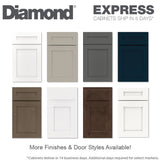 Diamond Express Macaulay 30-in W x 34.5-in H x 24-in D White 3-Drawer Base Fully Assembled Plywood Cabinet (Recessed Panel Shaker Style)