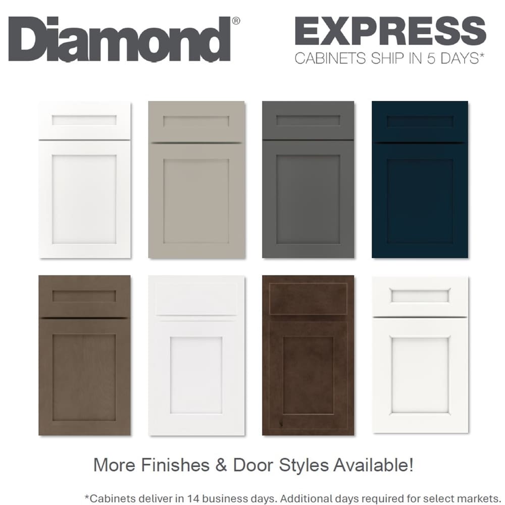 Diamond Express Jamestown 33-in W x 34.5-in H x 24-in D Thatch Partial Overlay 1-Drawer Base Fully Assembled Plywood Cabinet (Recessed Panel Shaker Style)