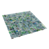 Apollo Tile Mingles Stone Blue and Green 11-1/2-in x 11-1/2-in Glossy Glass Uniform Squares Floor and Wall Tile (18.69-sq. ft/ Carton)