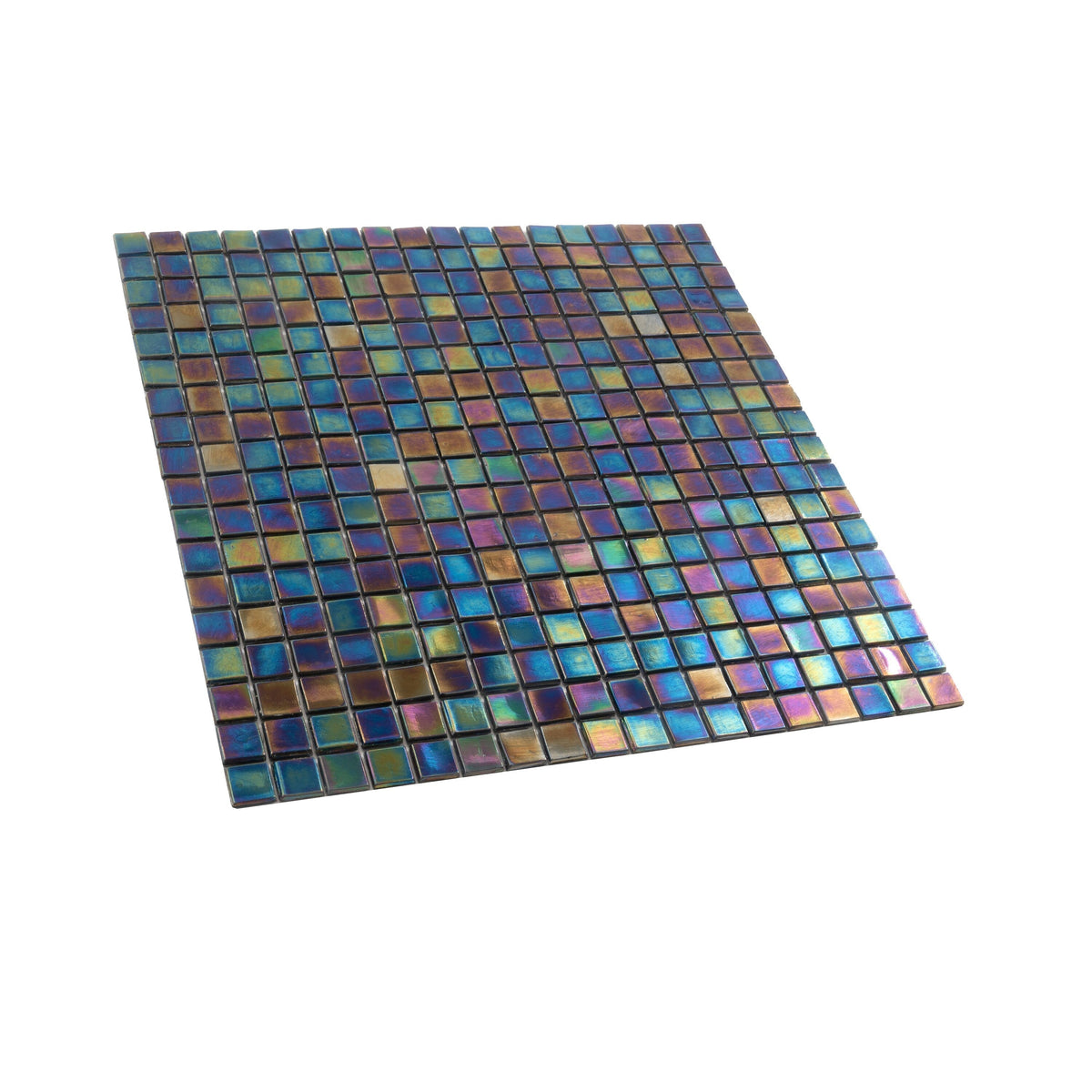 Apollo Tile Skosh Shimmer Multi Blue 11-1/2-in x 11-1/2-in Glossy Glass Uniform Squares Floor and Wall Tile (18.69-sq. ft/ Carton)