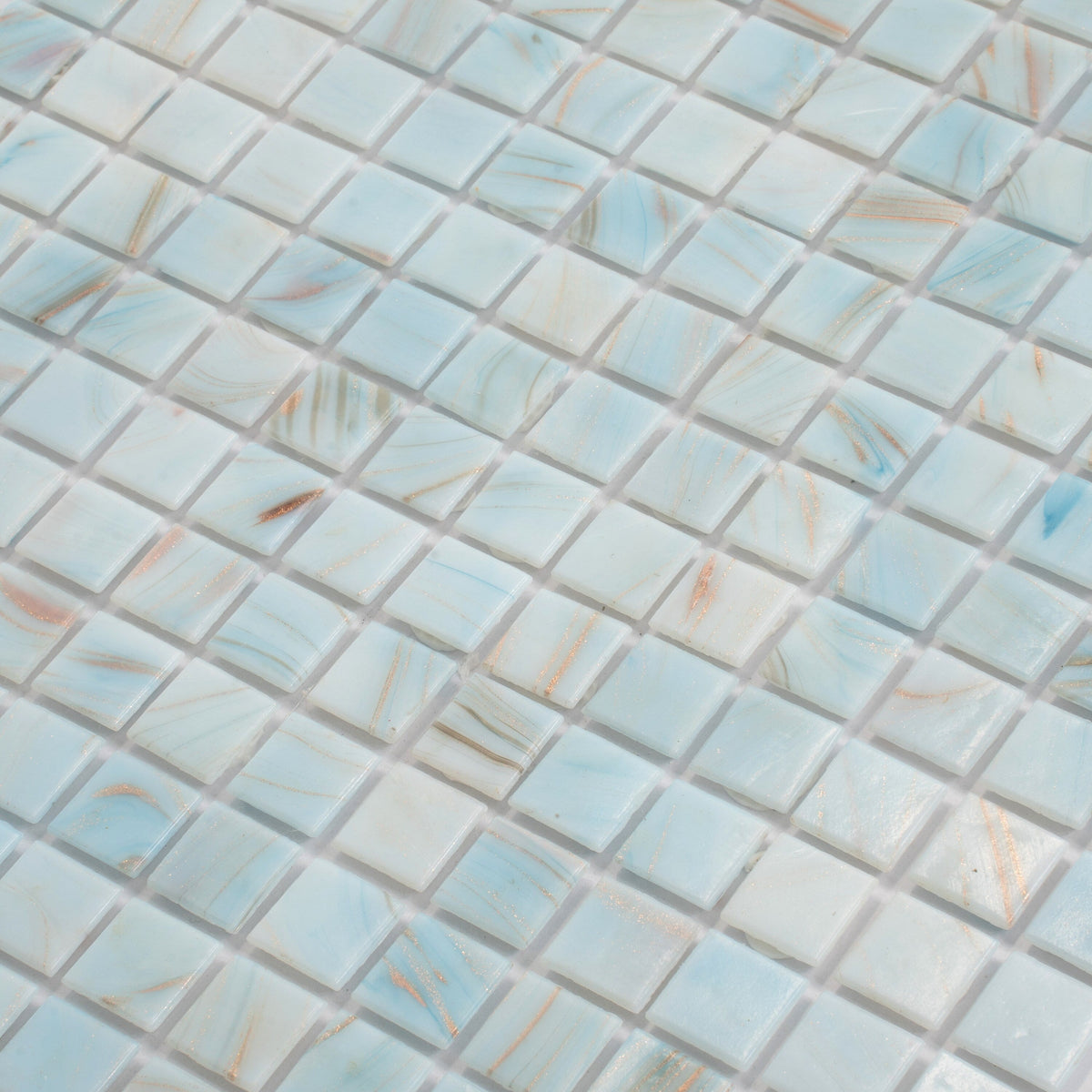 Apollo Tile Celestial Pastel Blue 12-in x 12-in Glossy Glass Uniform Squares Floor and Wall Tile (20-sq. ft/ Carton)