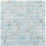 Apollo Tile Celestial Pastel Blue 12-in x 12-in Glossy Glass Uniform Squares Floor and Wall Tile (20-sq. ft/ Carton)