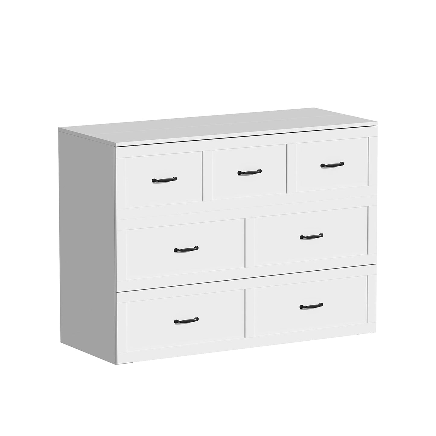 FUFU&GAGA Full Size Murphy Bed Cabinet with Charging Station and Drawer