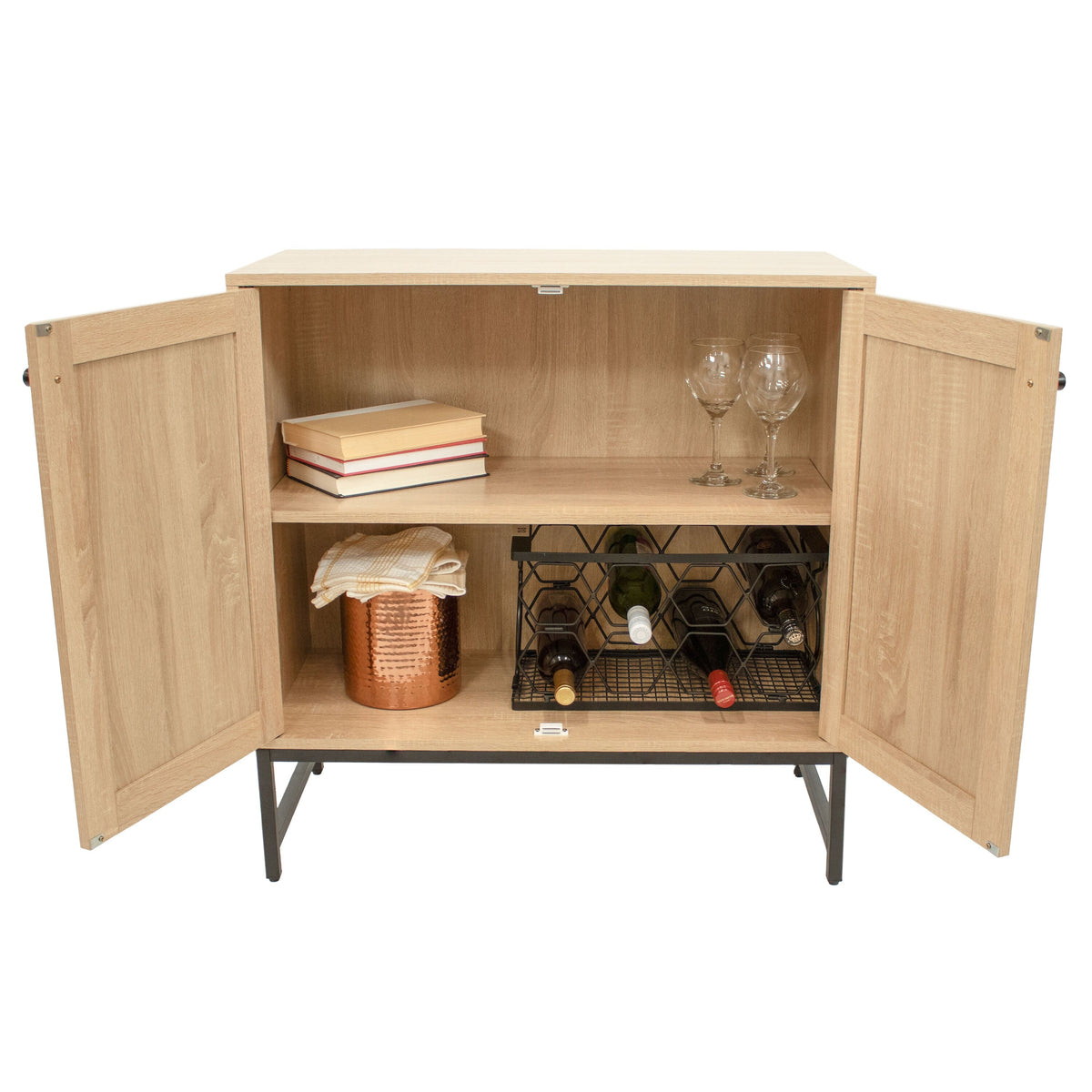 Sunnydaze Decor Brown 1-Shelf Office Cabinet