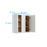 RELIABILT Parkstone 36-in W x 36-in H x 12-in D White Blind Wall Fully Assembled Plywood Cabinet (Shaker Door Style)