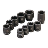 1 in. Drive Metric Impact Socket Set, 10 Pc.