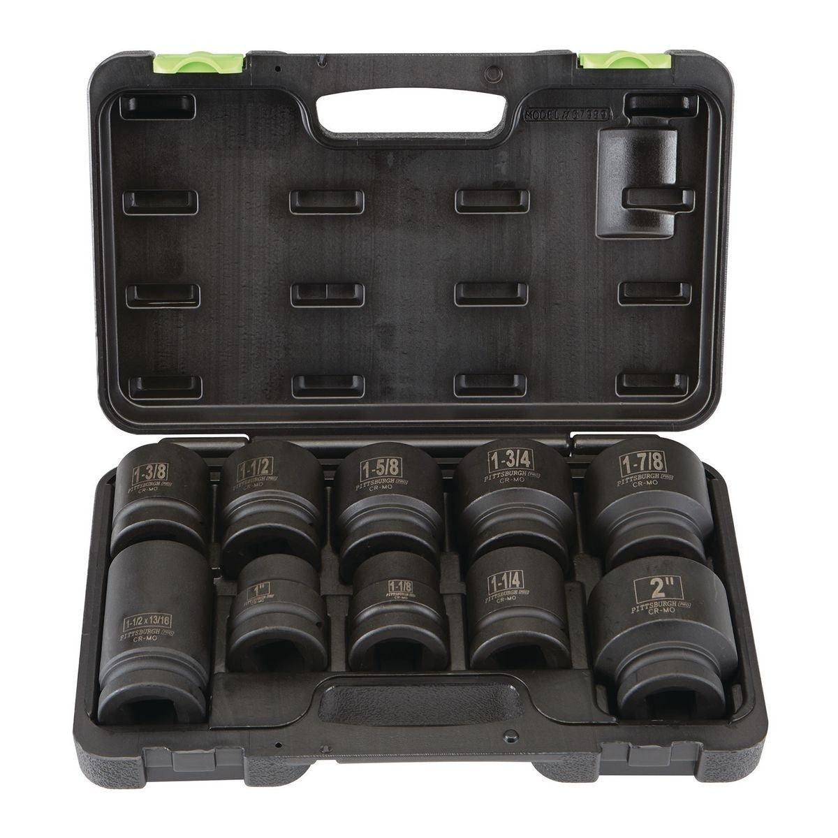 1 in. Drive SAE Impact Socket Set, 10 Pc.