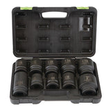 1 in. Drive SAE Impact Socket Set, 10 Pc.