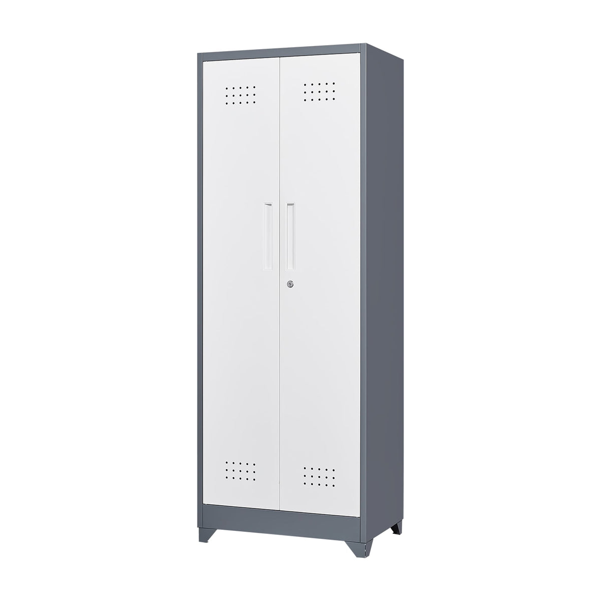 SINOFURN White 3-Shelf Office Cabinet