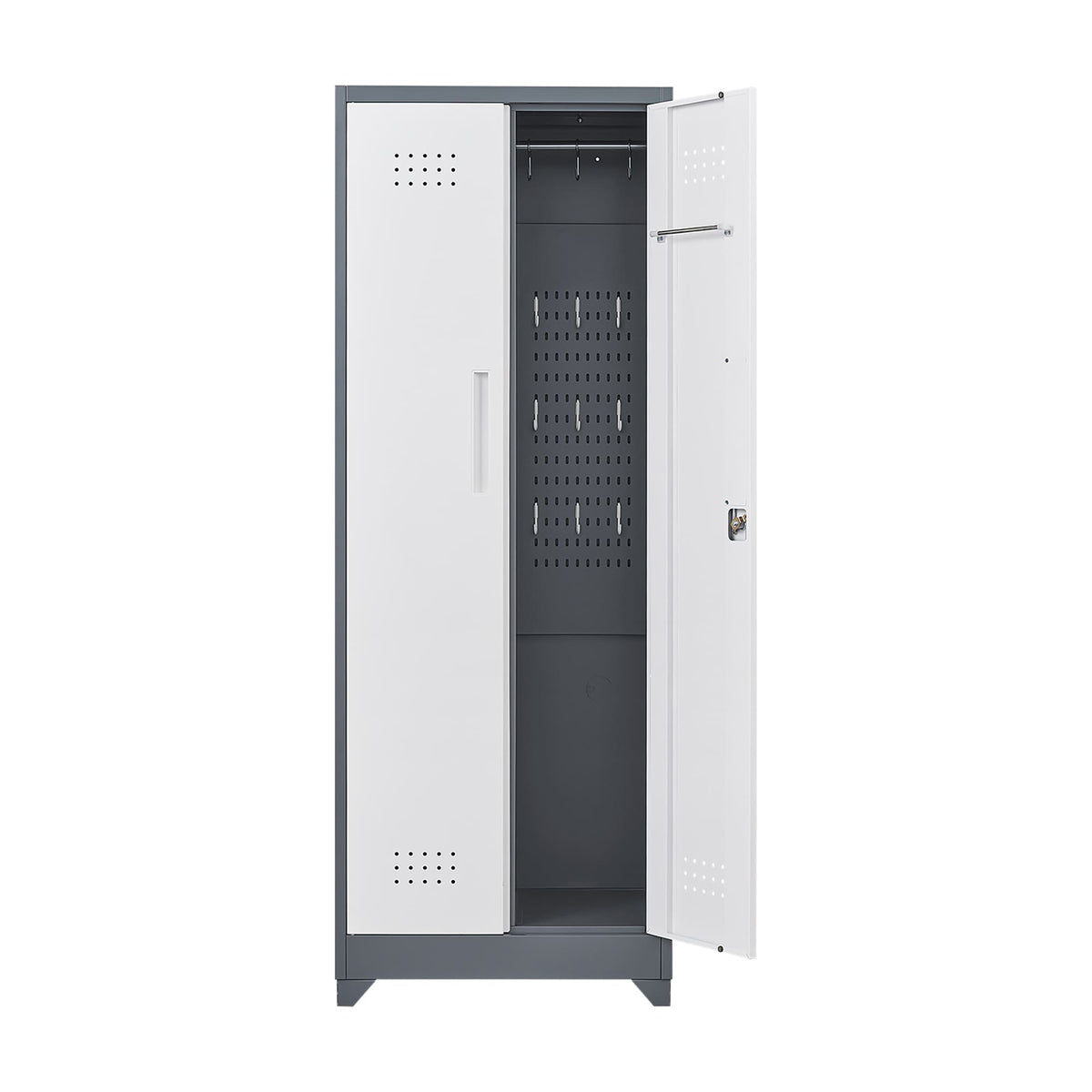 SINOFURN White 3-Shelf Office Cabinet