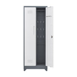SINOFURN White 3-Shelf Office Cabinet