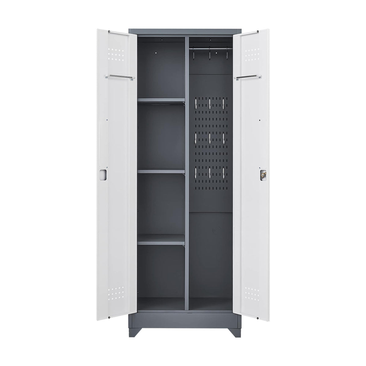 SINOFURN White 3-Shelf Office Cabinet