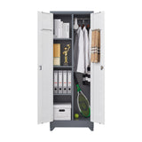SINOFURN White 3-Shelf Office Cabinet