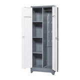 SINOFURN White 3-Shelf Office Cabinet