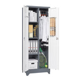 SINOFURN White 3-Shelf Office Cabinet