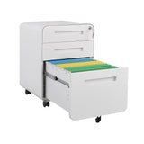 SINOFURN White 3-Drawer 15.8-in File Cabinet