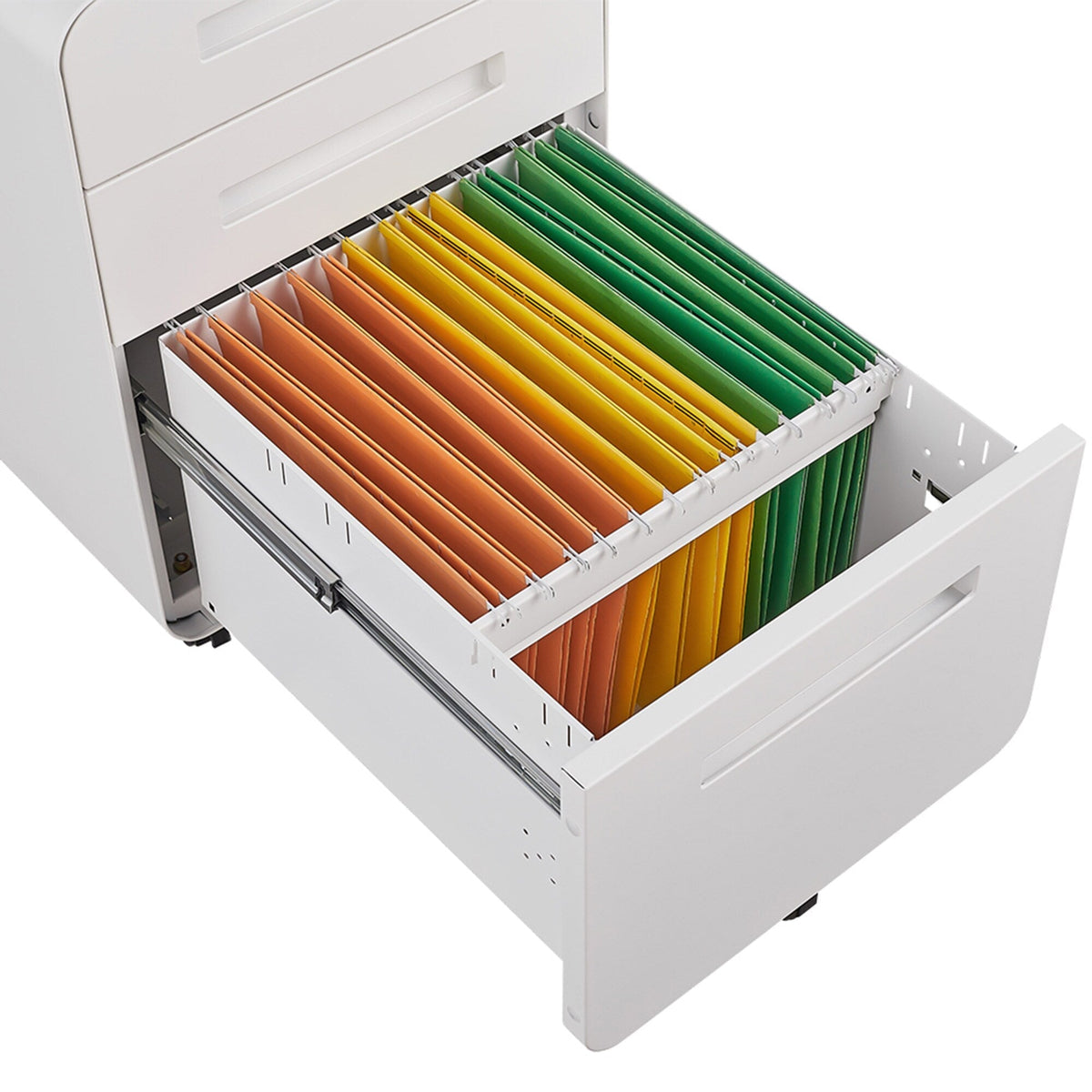 SINOFURN White 3-Drawer 15.8-in File Cabinet