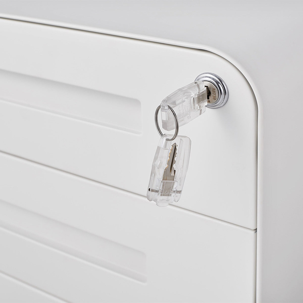 SINOFURN White 3-Drawer 15.8-in File Cabinet