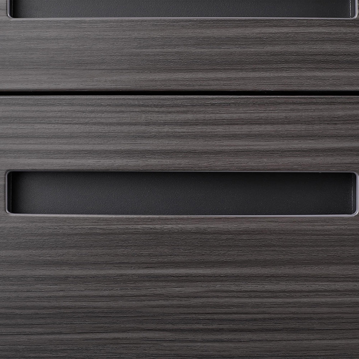 SINOFURN Black 3-Drawer 15.8-in File Cabinet