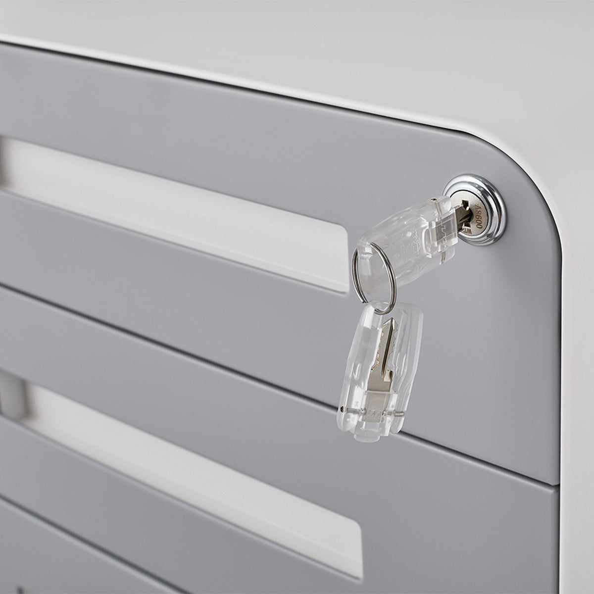 SINOFURN White+Gray 3-Drawer 15.8-in File Cabinet