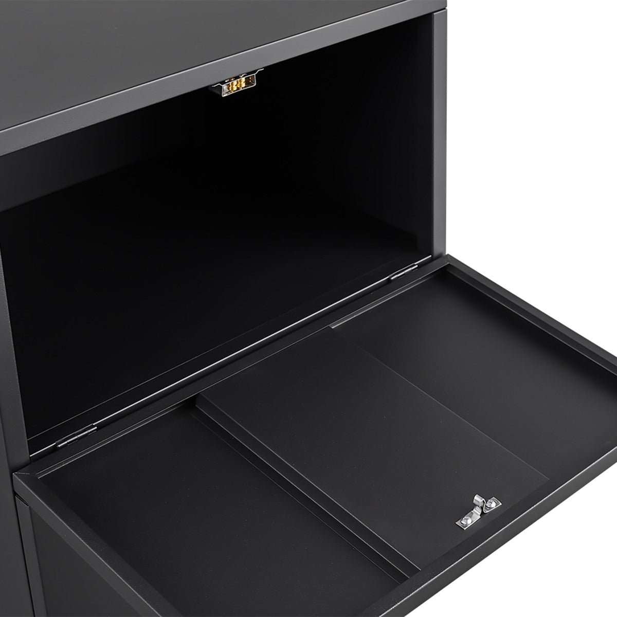 SINOFURN Black 2-Drawer 19.7-in File Cabinet