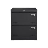 SINOFURN Black 2-Drawer 23.6-in File Cabinet