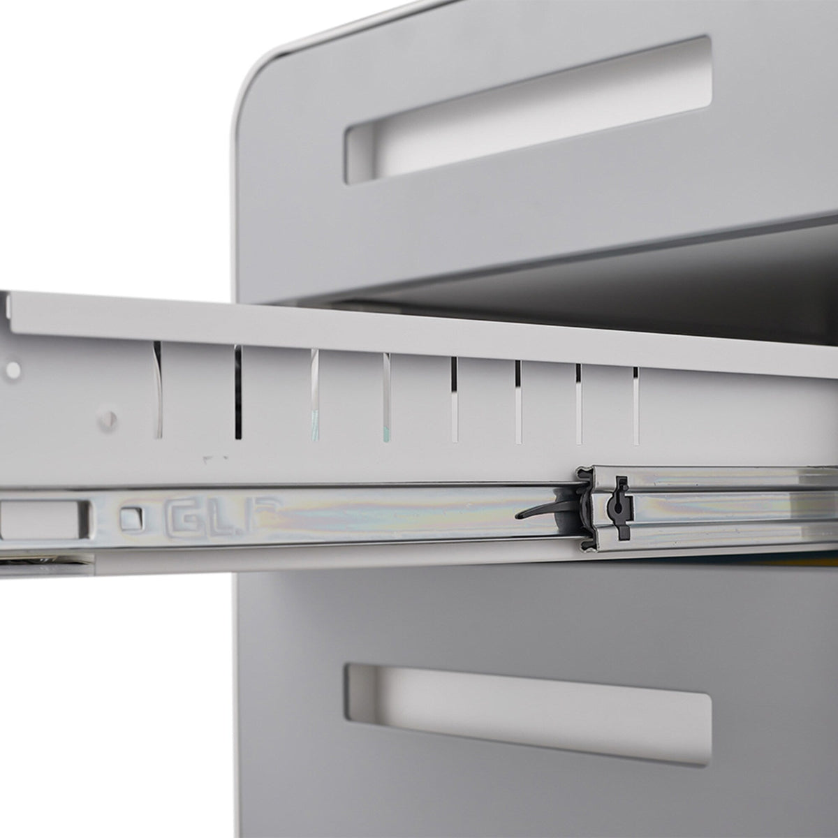 SINOFURN White+Gray 3-Drawer 15.8-in File Cabinet