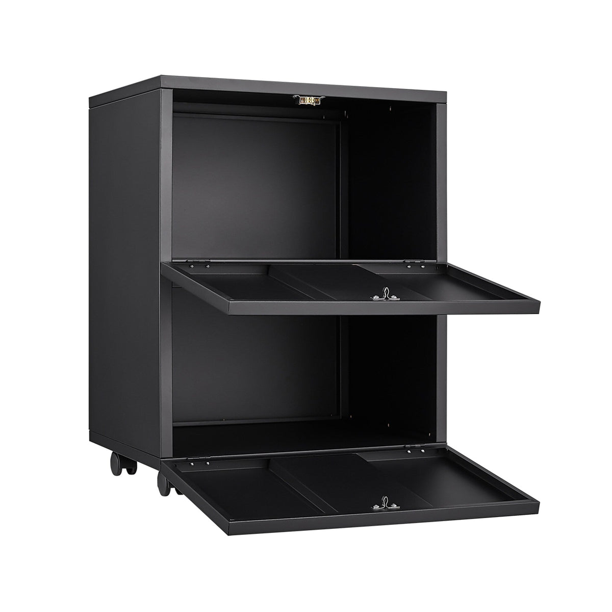 SINOFURN Black 2-Drawer 19.7-in File Cabinet