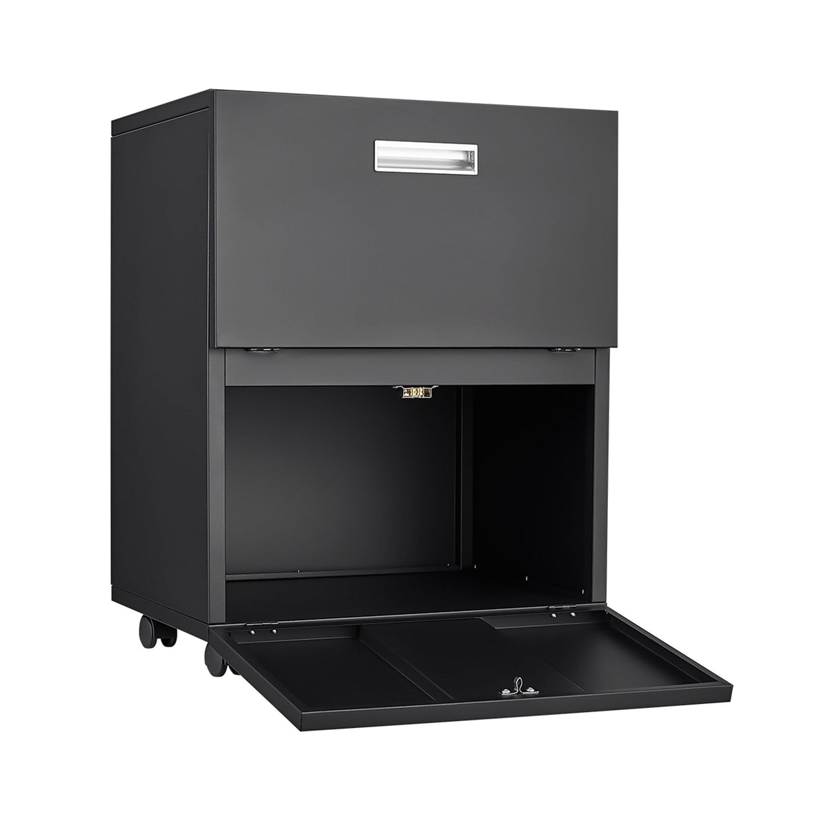 SINOFURN Black 2-Drawer 19.7-in File Cabinet