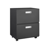 SINOFURN Black 2-Drawer 19.7-in File Cabinet