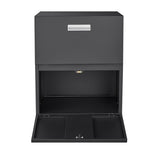 SINOFURN Black 2-Drawer 19.7-in File Cabinet