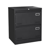 SINOFURN Black 2-Drawer 23.6-in File Cabinet