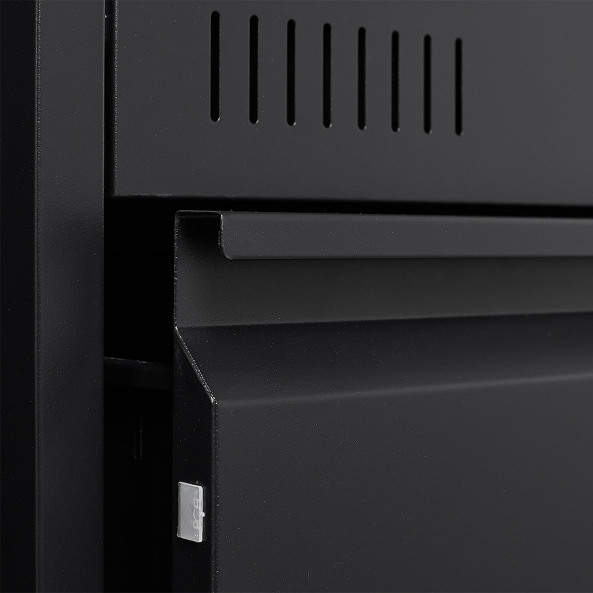 SINOFURN Black 2-Drawer 23.6-in File Cabinet