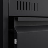 SINOFURN Black 2-Drawer 23.6-in File Cabinet