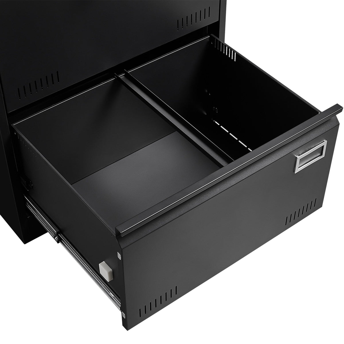 SINOFURN Black 2-Drawer 23.6-in File Cabinet